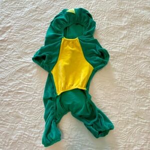 Small Dog Green and Yellow Dinosaur Costume